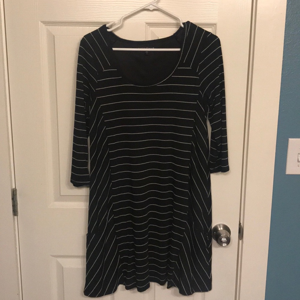 Black and white casual dress
